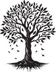 Obraz premium tree silhouette vector