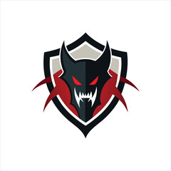 Twilight Fang Crest Modern Digital Vector Insignia