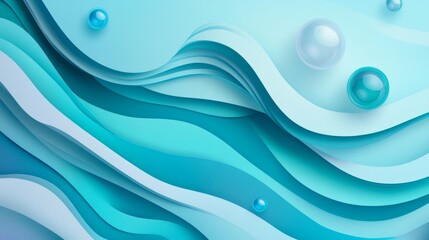gradient blue and teal abstract background with floating bubbles and smooth curved patterns, sleek and futuristic, artistic and vibrant design