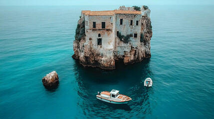 Secluded Stone House on a Coastal Island