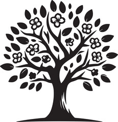 Obraz premium abstract tree with leaves vector