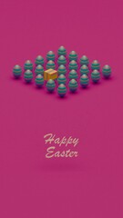 Easter egg with intense color over flat background style vector illustration