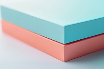 Pastel-colored boxes stacked diagonally, showcasing soft hues and clean lines.