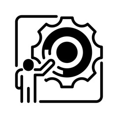 HR Management line icon. Universal creative premium symbol. Vector sign icon logo template. Vector illustration