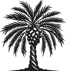 Date tree silhouette