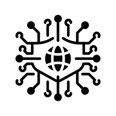 Cyber Security line icon. Universal creative premium symbol. Vector sign icon logo template. Vector illustration
