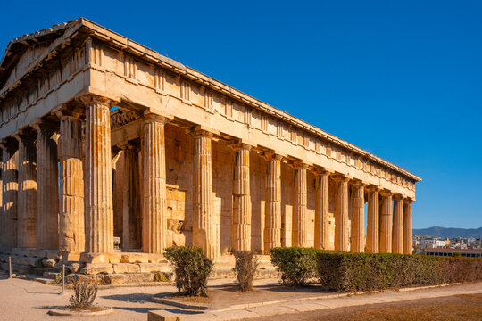 Photo from iconic temple of Hephaestus, Athens historic center, Attica, Greece