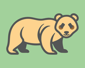 simple bear logo, minimal bear logo design vector illustration