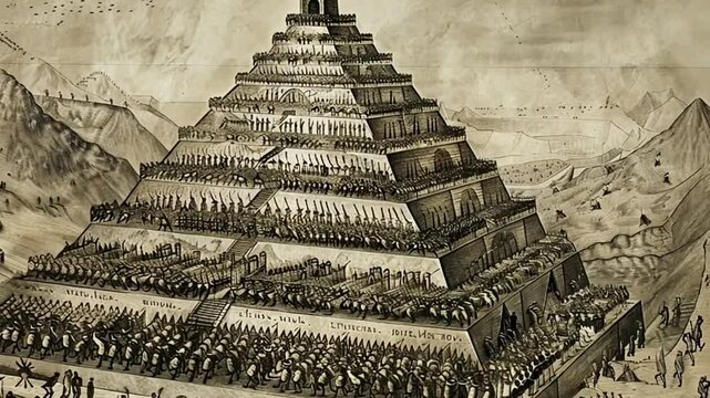 Antike Stufenpyramide aus Stein