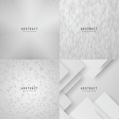 Grey abstract geometric backgrounds collage