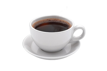 Obraz premium Close-Up of Freshly Brewed Coffee with Rising Steam on Transparent Background