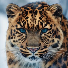 Obraz premium close up portrait of a leopard