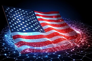 US Flag Digital Network for Patriotic Glow.