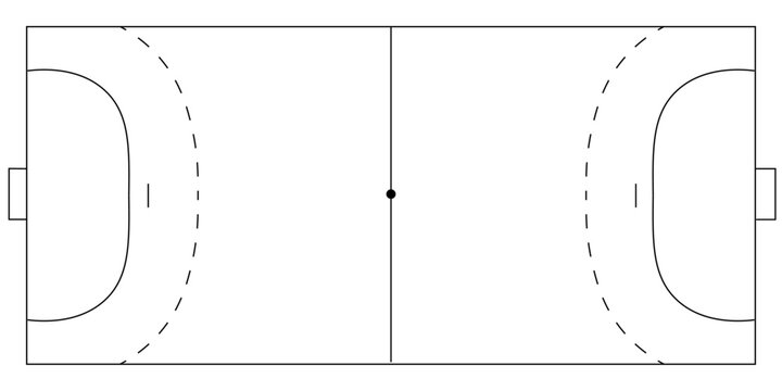 Handball white tactical board design