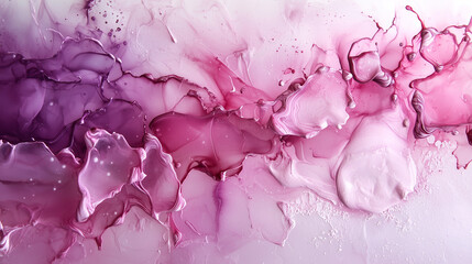 Obraz premium Midnight Whispers: Soft Pink and Dark Purple Gradient Mood Art