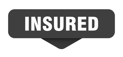 insured sticker. insured sign on transparent background