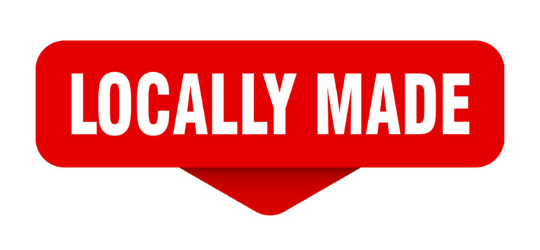 locally made sticker. locally made sign on transparent background