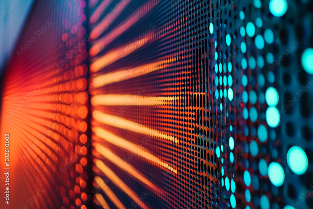 Aufkleber colorful light patterns create vibrant visual effects on textured surface
