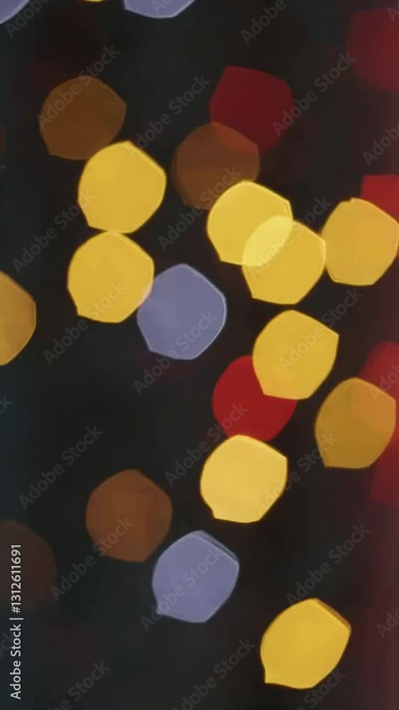 Poster soft bokeh lights gently transitioning in warm and cool tones