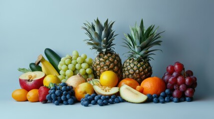 Healthy food with vegetable and fruit