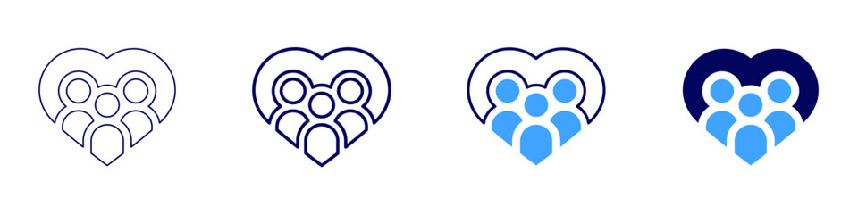 Support emphasis​ icon in 4 different styles. Thin Line, Line, Bold Line, Duotone. Duotone style. Editable stroke