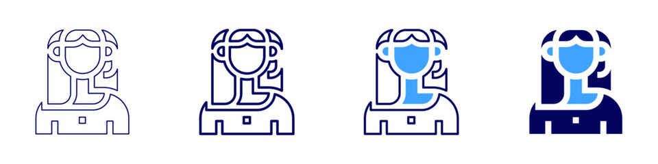 Support lead​ icon in 4 different styles. Thin Line, Line, Bold Line, Duotone. Duotone style. Editable stroke