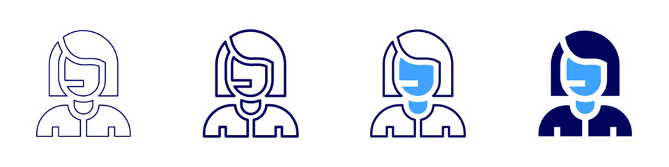 Support portfolio​ icon in 4 different styles. Thin Line, Line, Bold Line, Duotone. Duotone style. Editable stroke