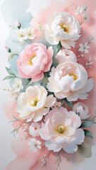 Bouquet Of White And Pink Flowers