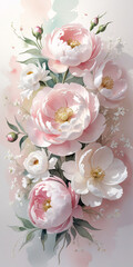 Bouquet Of White And Pink Flowers