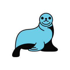 Seals vector illustration modern simple flat design