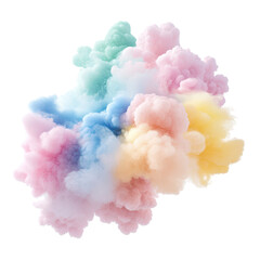 Fototapeta premium Exploding Colors: A vibrant burst of pastel-colored powder explodes in mid-air, creating a stunning visual display of color, motion, and energy.