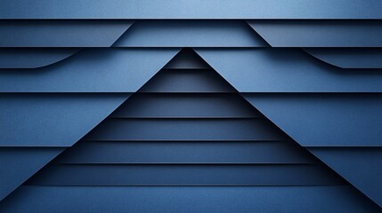 Obraz premium Modern architectural blue wall with geometric patterns. 