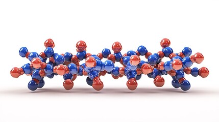 Digital graphic of atom with orbiting subatomic components