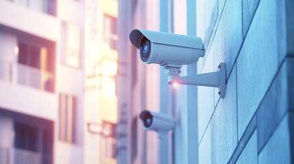 3D White Safety CCTV Camera for Street Surveillance
