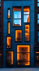 Premium office space with golden lights high resolution hd picture