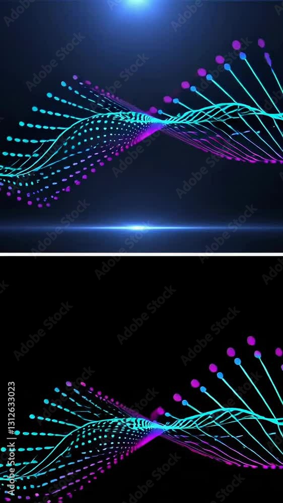 Aufkleber dynamic abstract light waves with vibrant colors and fluid motion in high definition