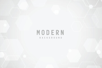 Grey Hexagon Modern Background. Website header