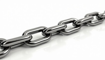 Obraz premium metal chain isolated on white