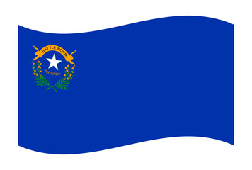 Vector Wavy Flag of Nevada
