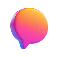 Minimalistic speech bubble icon isolated on white background