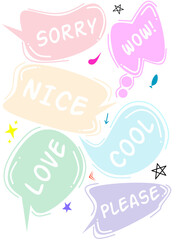 vector set of colorful speech bubbles