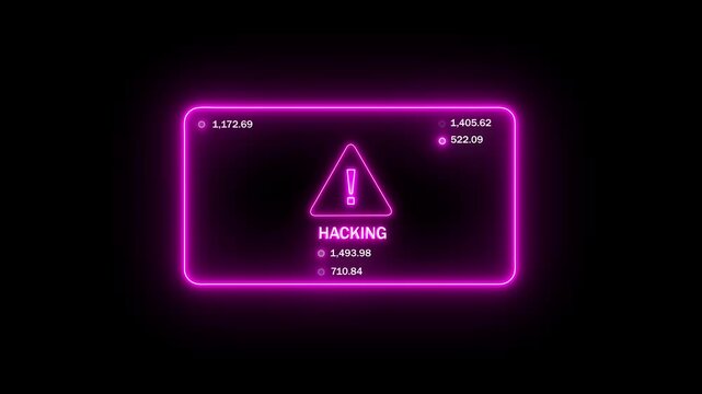 computer screen with programming code and an alert message, blackmailing virus countdown until deletion ,concept of computer security, warning , cyber warning, Motion graphics animation 4K resolution