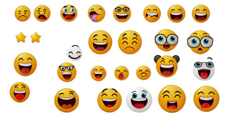 3D Modern Emoticons Pack &ndash; Expressive Emoji Icons for Digital Communication
