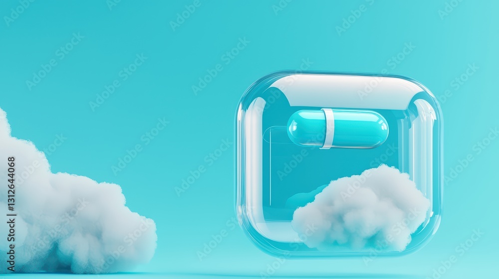 Poster secure cloud data transfer with encrypted protection and capsule technology imagery
