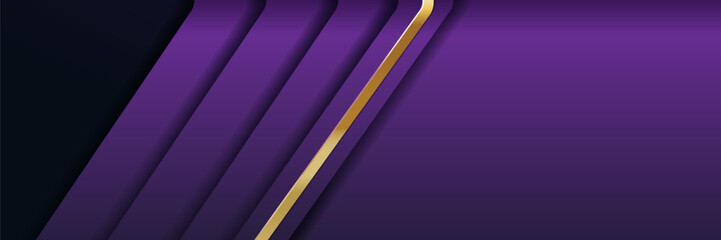 Purple gold abstract background design, website header