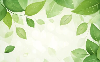 Obraz premium Light green leaf background
