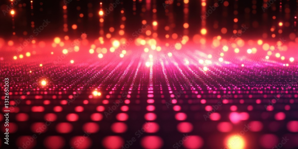 Aufkleber bright colorful dots create a mesmerizing illusion of depth, light, and energy in a dynamic digital 