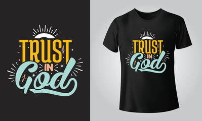 Trust in God | Christian Quote Digital Design | DTF,  EPS | Cut File for Cricut, Silhouette | Inspirational Religious Art