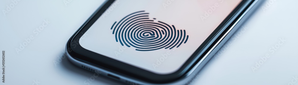 Poster seamless payment transaction using biometric authentication on smartphone screen