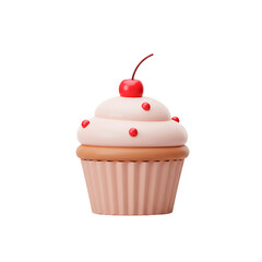 A delicious strawberry cupcake
